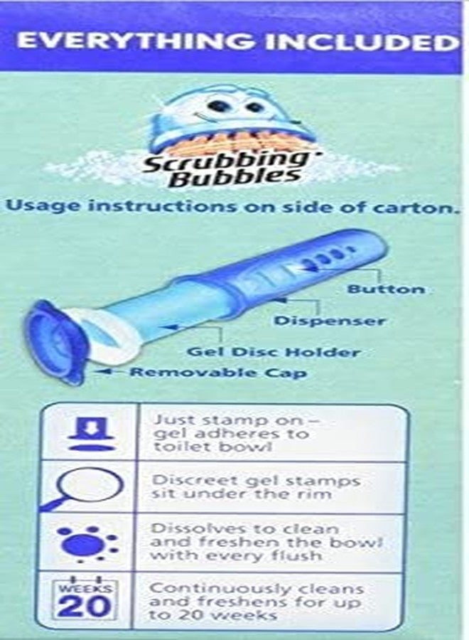Scrubbing Bubbles Mega Value Scrubbing Bubbles Toilet Cleaning Gel Fresh, 2 Dispensers, 8 Refills, 48 Gel Stamps, 10.72oz - Image 4
